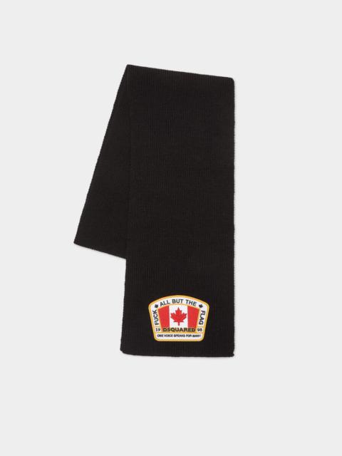 CANADIAN FLAG KNIT SCARF
