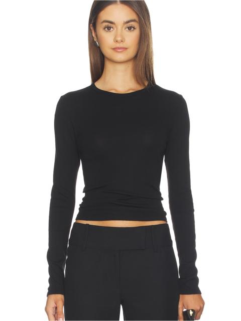 Fine Supima Cotton Long Sleeve Crew