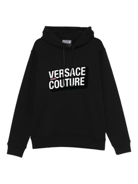 logo-lettering hoodie