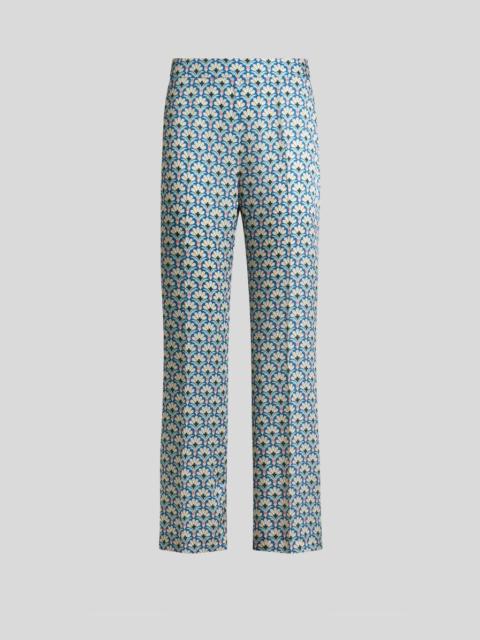 BOOTCUT TROUSERS WITH MICRO PALM MOTIF