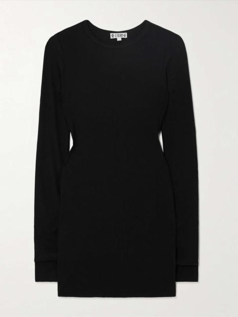 Ribbed stretch-jersey mini dress