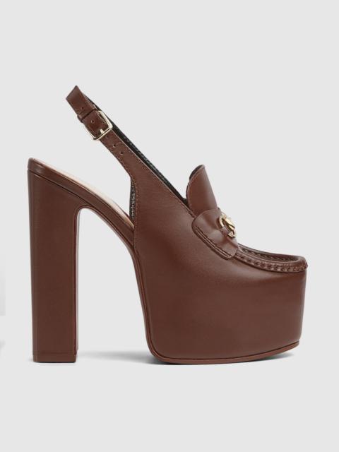 Women's Horsebit platform loafer slingback