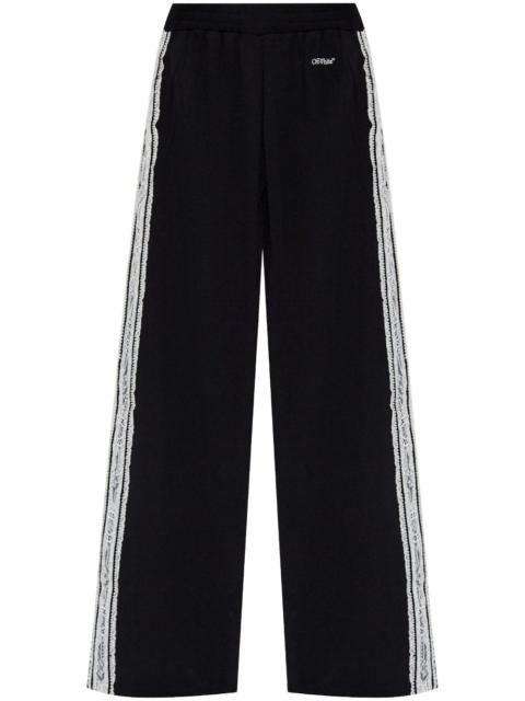 lace-detailing track pants