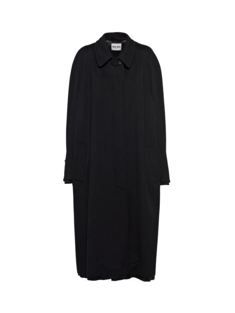 Single-breasted velour coat