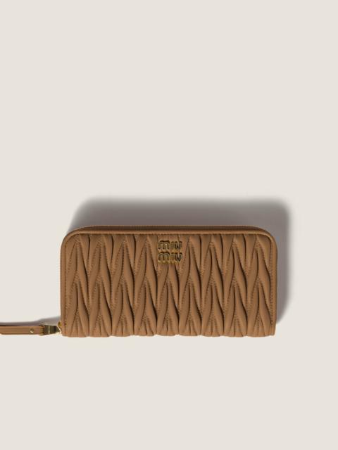 Large matelassé nappa leather wallet