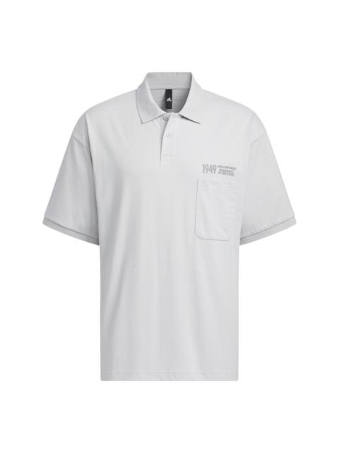 adidas Verbiage Polo Shirt 'Grey' IP3980