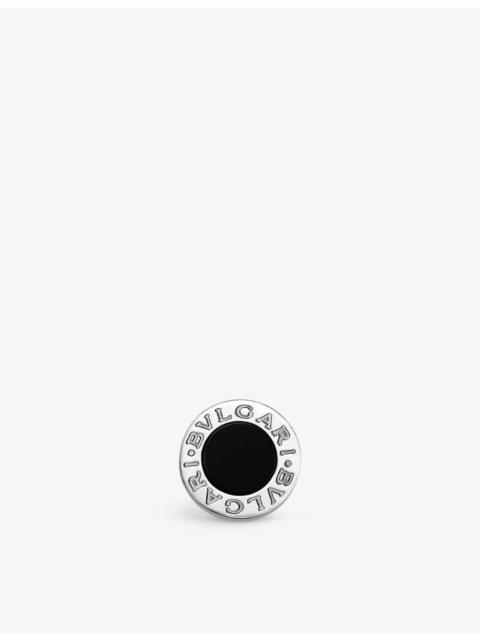 Bvlgari Bvlgari 18ct white-gold and black onyx single stud earring