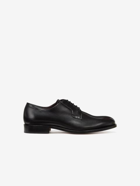 Black calfskin Derby shoes