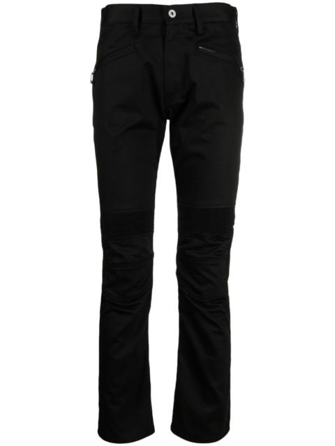 panel-detail cropped skinny trousers