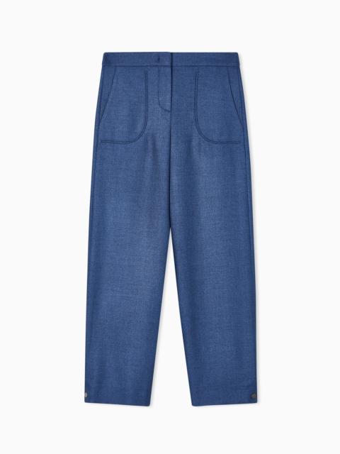 SILK AND WOOL TROUSERS