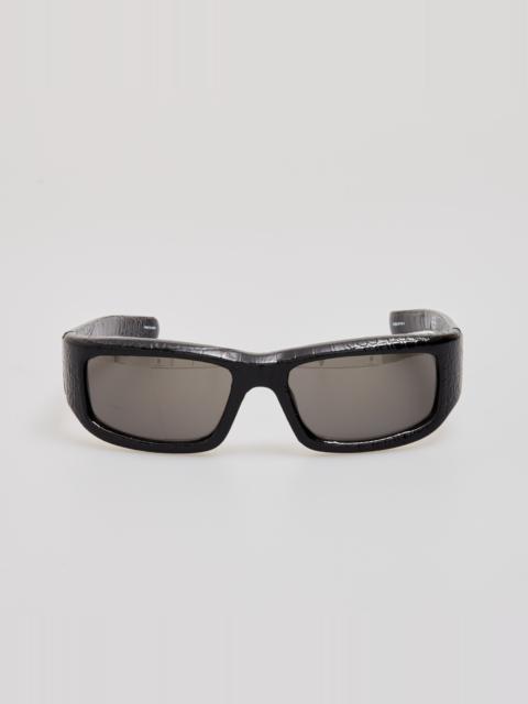 Aero Sunglasses in Black Crocodile