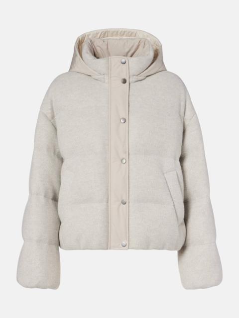 Cashmere-blend down jacket