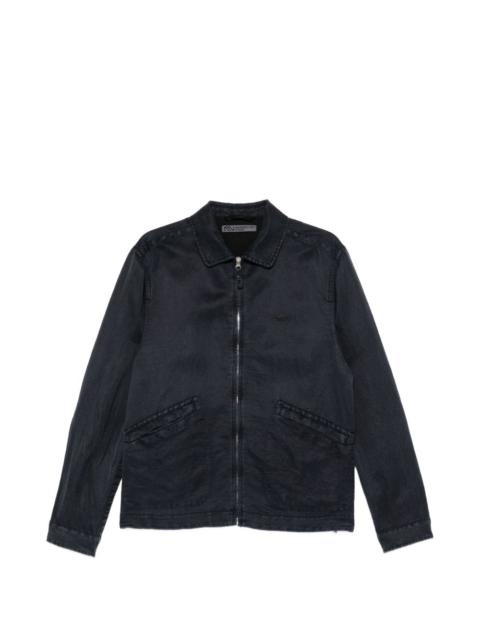 zip-fastening long-sleeve jacket