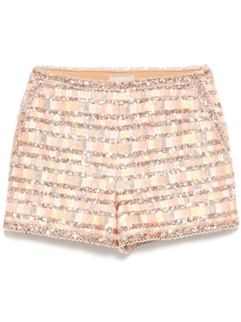 tweed sequin shorts