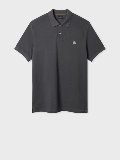 Charcoal Organic Cotton Zebra Polo Shirt