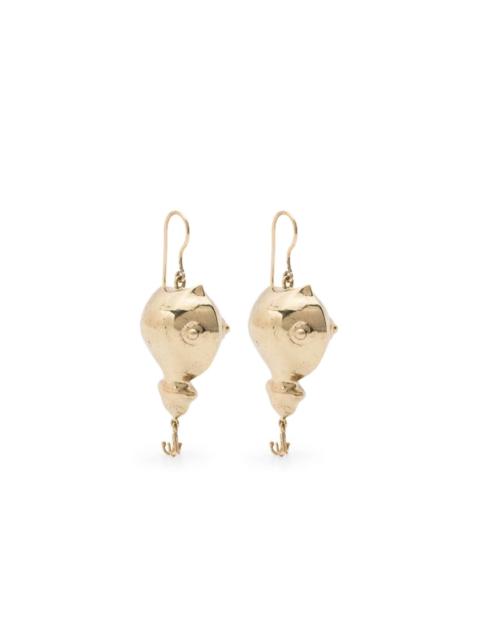 drop-design earrings