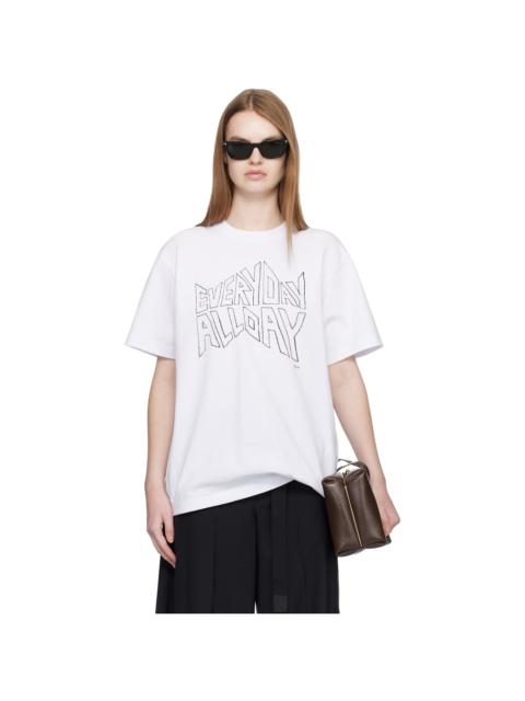White 'geoff sacai' Print T-shirt