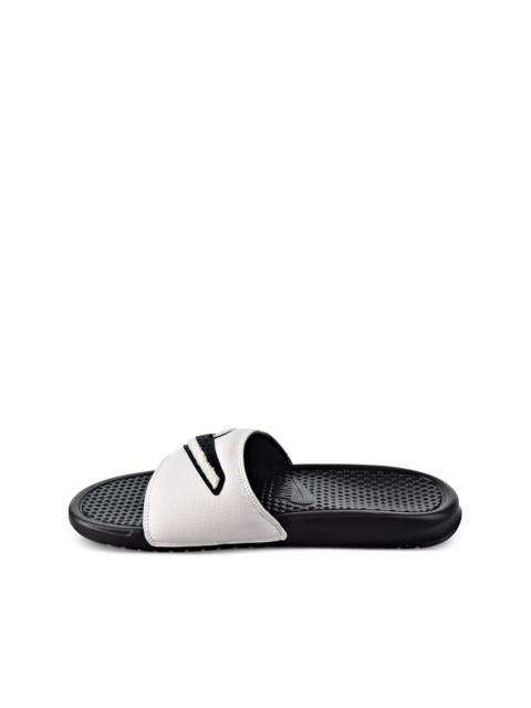 Benassi JDI chenille "Black/Summit White" slides