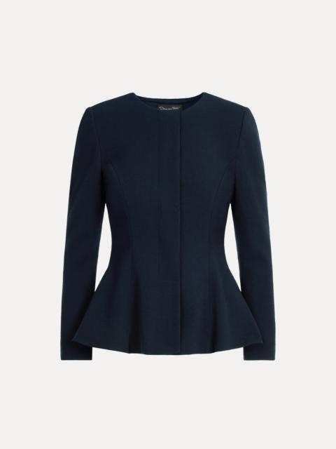 PEPLUM WOOL-BLEND JACKET