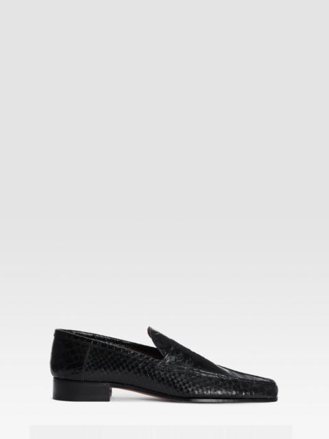 Python-print leather loafer
