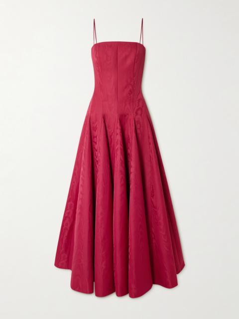 Gracia Pleated Recycled-moire Gown