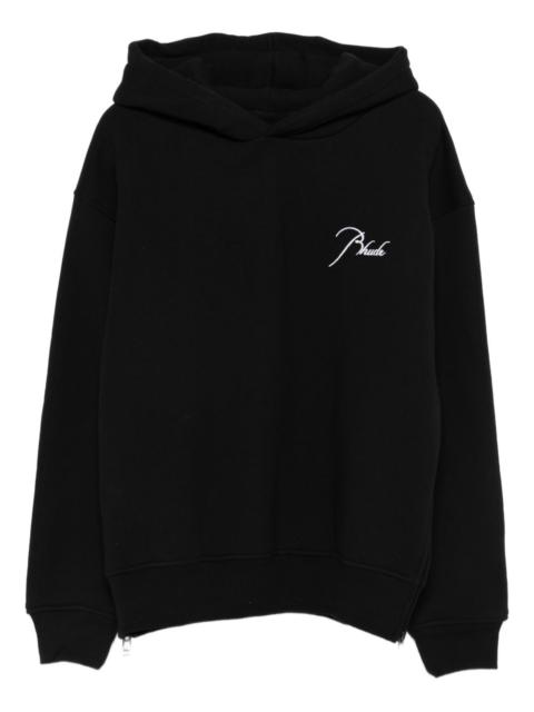 embroidery zip hoodie