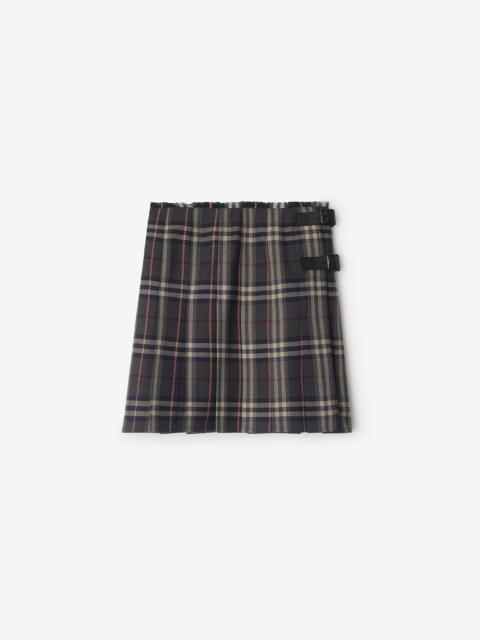 Check Wool Mini Kilt