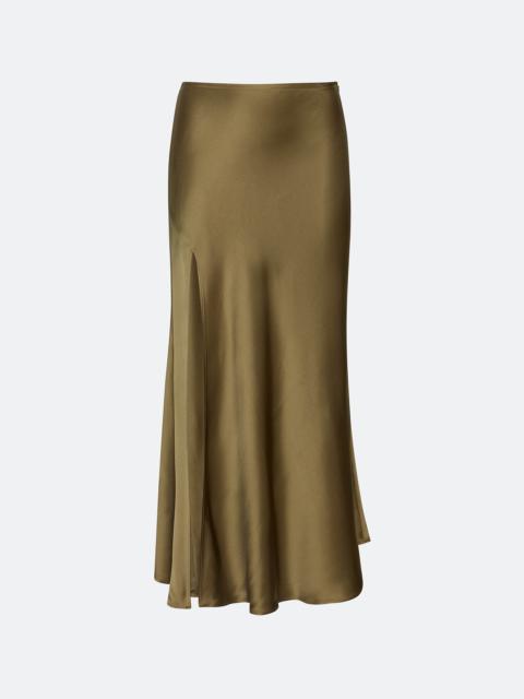 Satin Bias Midi Skirt
