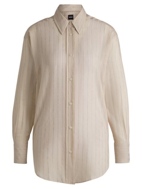 REGULAR-FIT BLOUSE IN STRIPED COTTON