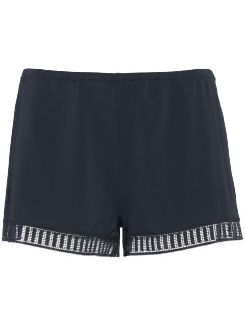 Sylvie Graphic lace-trim short