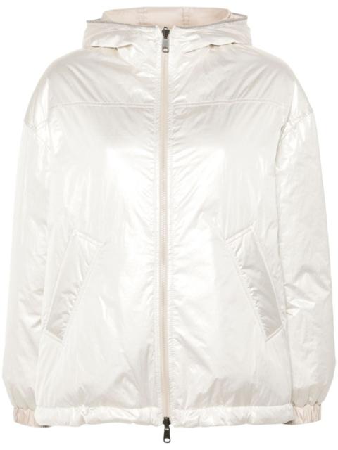 reversible metallic padded jacket