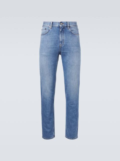 High-rise straight jeans