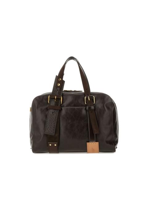 distressed-effect tote bag