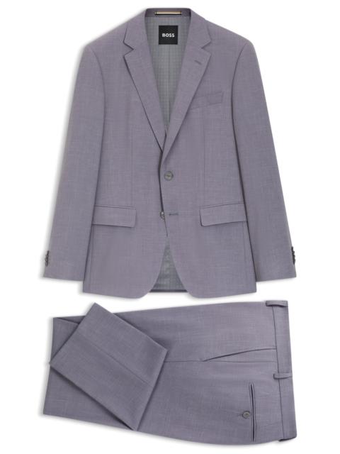 TWO-PIECE SLIM-FIT SUIT IN MICRO-PATTERNED CLOTH