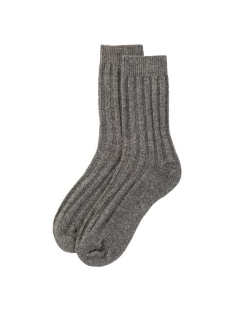 Men's Grey Cashmere Lounge Socks