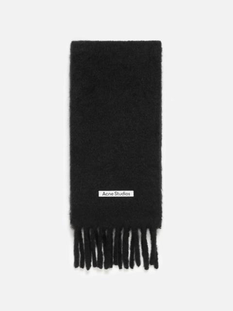 Mohair logo scarf - Black