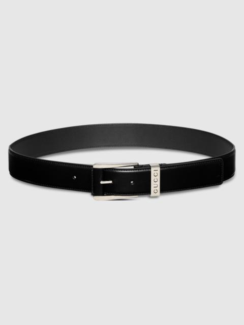 Belt with squared buckle