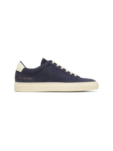 Navy Oiled Suede Retro Vintage Sneakers