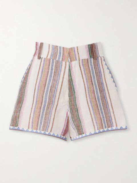 Striped Linen Shorts