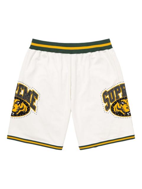 tiger-logo studded basketball shorts