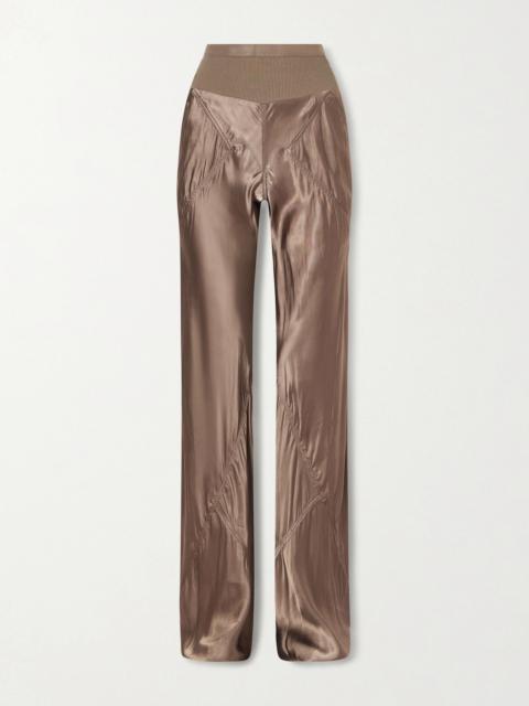 Bias Satin Flared Pants