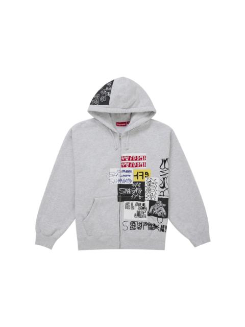 Supreme 176 Zip Up Hooded Sweatshirt Heather Grey