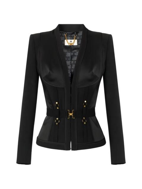 bustier V-neck jacket