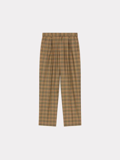 Chequered tailored trousers