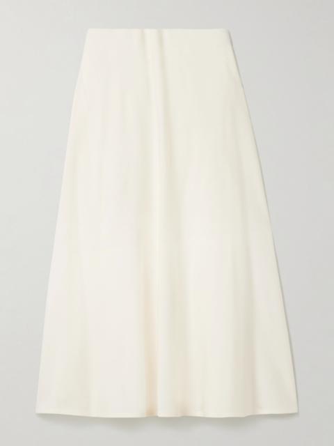 Wool-blend midi skirt Off-white