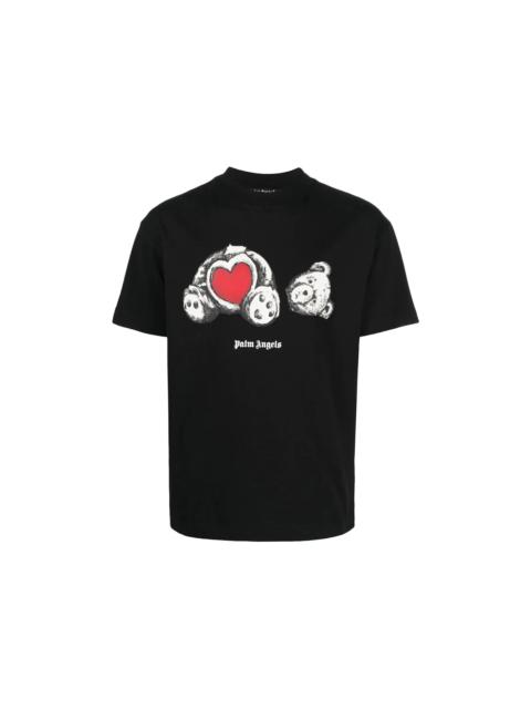 Palm Angels Bear In Love Logo T-shirt Black