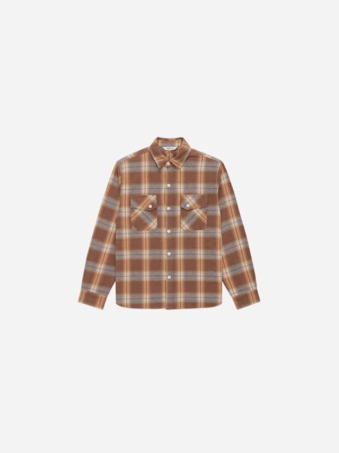 Crosscut Flannel - Tobacco/Ecru Brush Check