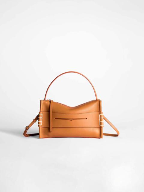 SMALL LOAFER BAG IN TAN LEATHER