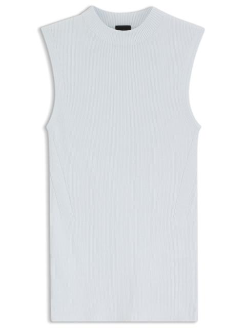 RIBBED TOP WITH MOCK NECKLINE