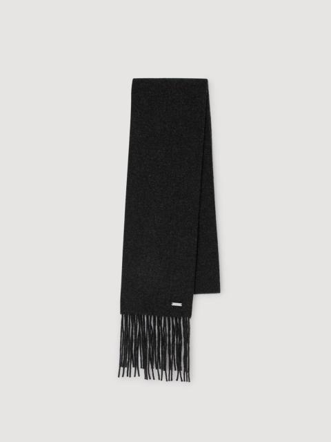 FRINGED WOOL SCARF